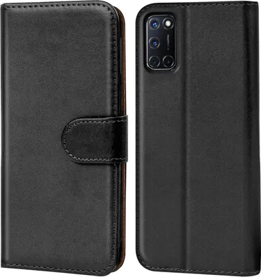 Produktbild von Conie Klapp Tasche für OPPO A52 / A72 Kartenfach Rundumschutz Hülle in Schwarz