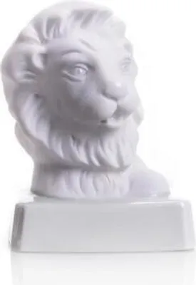 Produktbild von Porzellanfigur Tierkreiszeichen Löwe bisquit weiß 10 cm