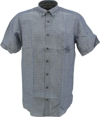 Produktbild von 30090 Casa Moda, ,  Herren kurzarm Hemd, Popeline , blau grau, M