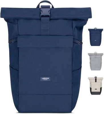 Produktbild von Universitäts-Rolltop-Rucksack Blauw - Nr. 4 Groot - 21 L mit 16 Zoll Laptopfach für Uni, Arbeit & Fahrrad - Großer Reisetasche mit Rollenband