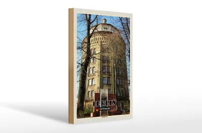 Produktbild von Holzschild Städte Berlin Deutschland Wasserturm 20x30cm