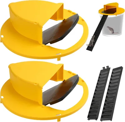 Image de Couvercles de poubelle, couleur jaune, lot de 2, pour cuisine