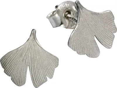Produktbild von F Ohrstecker 925/- Sterling Silber rhodiniert Ginkgo