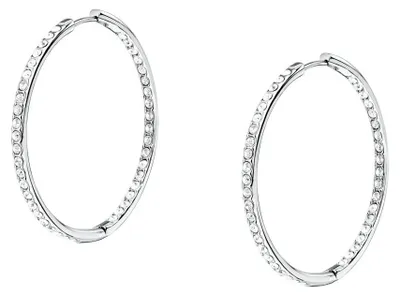 Image de Boucles d'oreilles créoles avec cristaux 3,5 cm Creole SAUP36