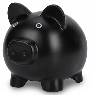 Produktbild von Sparschwein - Unzerbrechlich - Münzaufbewahrung und Heimdekoration - Schwarz