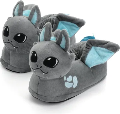 Produktbild von Corimori Süße Plüsch Hausschuhe (10+ Designs) Drache „Spark“ SlipperEinheitsgröße 25-33,5 Uni Pantoffeln Schwarz
