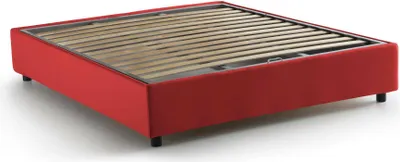 Produktbild von Doppelbett Dgraus, Containerbett mit Stoffbespannung, 100%  Italy, Frontöffnung, passend für Matratze Cm 160x200, Rot