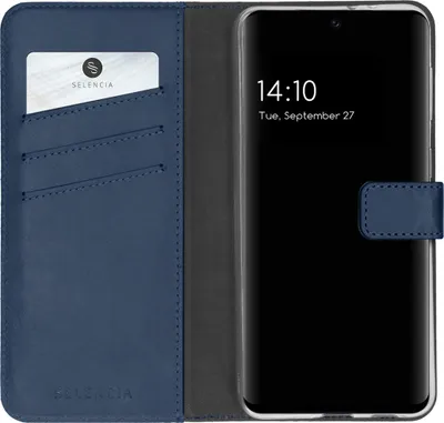 Image de Selencia Bibliothèque en cuir véritable pour le Samsung Galaxy A32 (4G) - Bleu