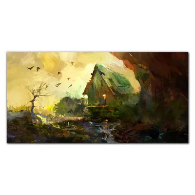 Produktbild von Coloray Küchenrückwand 140x70 Spritzschutz aus Glas - Haus