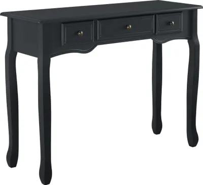 Immagine prodotto di In And OutdoorMatch Consolle Loyal - Tavolino - Con 3 cassetti - 100x35x78 cm - Nero - Design moderno