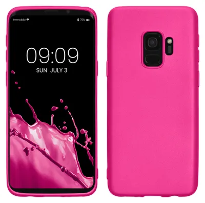 Produktbild von kwmobile Handyhülle für Samsung Galaxy S9 Hülle - Silikon Case metallisch schimmernd - Schutzhülle Cover - Metallic Pink