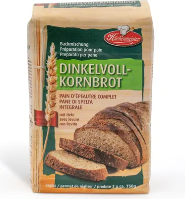 Produktbild von Küchenmeister Dinkelvollkornbrot Backmischung mit Hefe 1 kg
