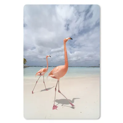 Produktbild von MuchoWow® Mauspad Mousepad Zwei Flamingos auf einer Insel in Aruba 18x27 cm - Mousepads - Maus Mat - Pad - Mausunterlage