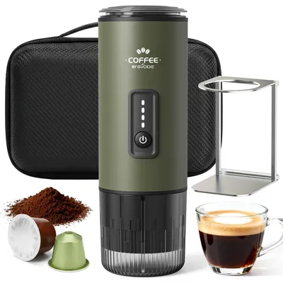 Mobile Espressomaschine mit Akku, 20 bar, 3-in-1, für Camping & Reisen