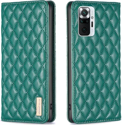 Obrázek produktu pro Redmi Note 10 Pro Case, elegantní kožené flipové pouzdro ve stylu knihy se stojánkem pro Xiaomi Redmi Note 10 Pro / 10 Pro Max Green