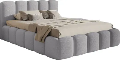 Produktbild von Selsey Cloudy II - Polsterbett mit Lattenrost und Bettkasten, grau, 180x200 cm