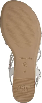 Produktbild von Tamaris Damen Sandale Riemchen Sandalette 1-28103-42, Größe:38 EU, Farbe:Silber