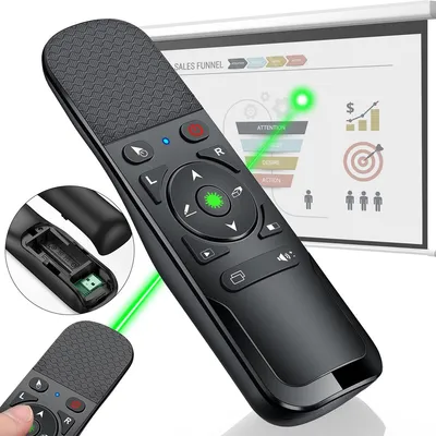 Produktbild von USB Wireless Presenter mit 2.4-GHz-Empfänger, Präsentationspointer für PowerPoint mit Seitenwechsel- und Hyperlink-Funktion für Windows