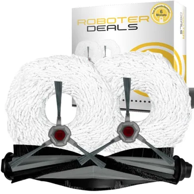 Produktbild von Zubehör Set, Ersatzteile Kit für Yeedi Mop Station (2x Pad, 2x Seitenbürste, 1x Hauptbürste)