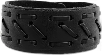 Produktbild von SilberDream Armband -gegerbtes Rindsleder- schwarz Zierband Uni LA5656S