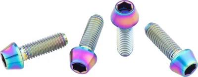 Image de Wolf Tooth vis de titane pour porte-bidon, M5x15mm, 4 pcs, oilslick