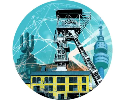 Produktbild von Glasbild Dortmund Wahrzeichen II Ø 50 cm