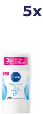 Produktbild von 5x Nivea Deo Stick Deodorant Fresh Natural 50 ml