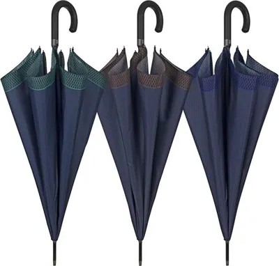 Produktbild von Golf paraplu automatisch 120 cm Mikorphiber Blau/Grün