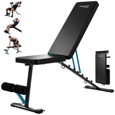 Produktbild von SPORTNOW Hantelbank verstellbar Klappbar Trainingsbank mit Beinstrecker