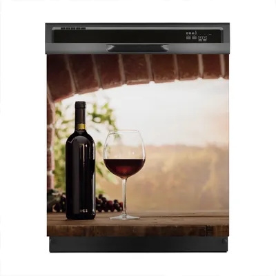 Produktbild von Aufkleber sticker 60x60 cm Dekorative folie Spülmaschine - Flasche Rotwein