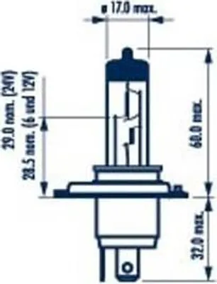 Produktbild von 1x NARVA S3 Glühlampe Fernlicht 12V 15W P26s 490143000