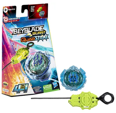 Produktbild von Beyblade Burst QuadStrike Hydra Poseidon P8 Starter Pack, Geschicklichkeitsspiel