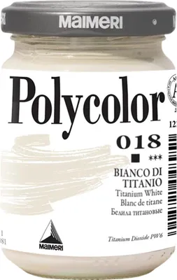 Produktbild von Maimeri Vynil Polycolor Acrylfarbe Titanium White 018 140 ml 1 stk
