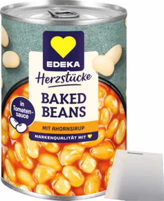 Produktbild von EDEKA gebackene Bohnen mit Ahornsyrup 400g Dose + usy Block