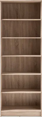Produktbild von Bücherregal - Eichedekor Sonoma - 72 x 198 cm - 1 fester Boden - 4 Einlegeböden