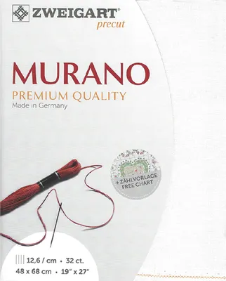 Produktbild von Zählstoff MURANO Zweigart precut 32 ct. 3984 Farbe 100 weiß, 48x68 cm