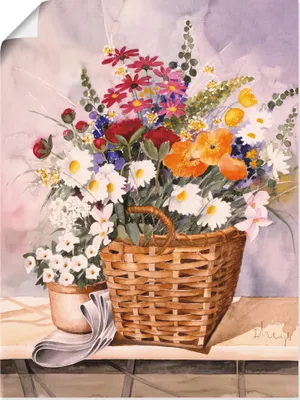 Produktbild von ARTland Poster Bunte Gartenblumen Größe: 45x60 cm