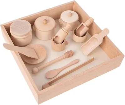 Imagen del producto de 14 piezas, juego de herramientas Montessori de madera