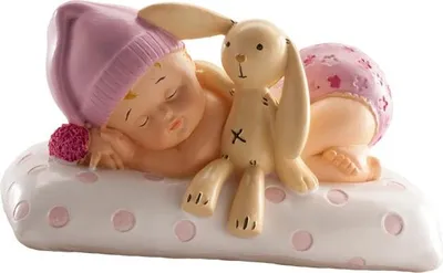 Obrázek produktu pro Figurka na dort spící miminko holčička