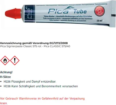 Zdjęcie produktu dla Signierpaste Classic 575 rot Tube 50 ml PICA