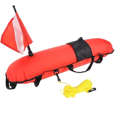 Productafbeelding van Torpedoboei - Duikinflatie - Hydrodynamisch Ontwerp - Oranje - Duikveiligheid - Ideaal voor Spearfishing en Duiken