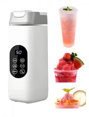 Image de Zimilo Mixeur portable sans fil 420 ml, mini blender USB avec 12 lames en acier inoxydable, auto-nettoyage, fonction glace pilée, pour smoothies,Blanc