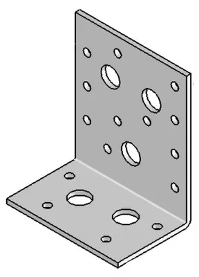 Image de Équerre avec Renforts - 90x50x76x3 mm - D-Work