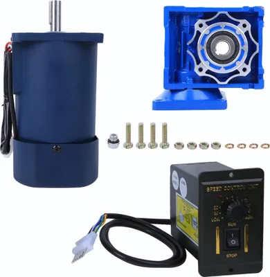 Obrázek produktu pro 90W šnekový převodový motor 220VAC 5IK90RGN RV40 regulátor otáček pro stroje a zařízení (převodový poměr 10k)