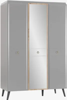 Produktbild von Kleiderschrank Luna 3-Türig in Grau
