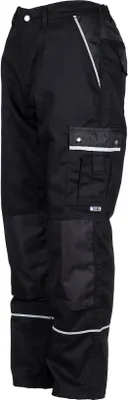 Produktbild von TMG STYLE Herren-Arbeitshose aus Canvas mit Cordura-Kniepolstertaschen, 50, Schwarz