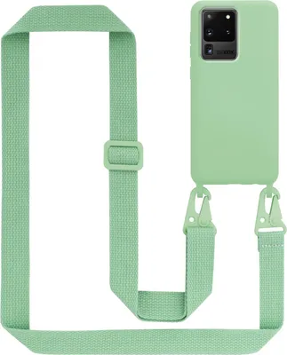 Obrázek produktu pro Cadorabo Ochranné pouzdro pro Samsung Galaxy S20 ULTRA Case v zelené barvě Pouzdro na mobilní telefon s řetízkem Délka nastavitelného pásku na šňůru