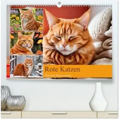 Produktbild von Rote Katzen (hochwertiger Premium Wandkalender 2026 DIN A2 quer), Kunstdruck in Hochglanz