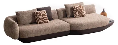 Produktbild von Braun-Beiges Wohnzimmer Sofa Polstercouch Sitzsofas Möbel