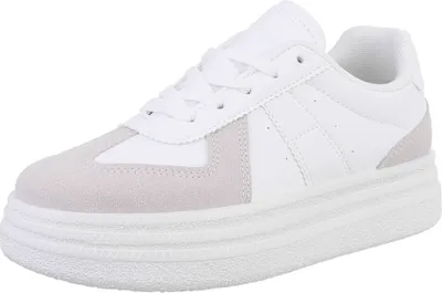 Produktbild von Ital-Design Damen Freizeitschuhe  Wildlederoptik, Lederoptik Sneakers Low 88843413 Weiß Gr.  41